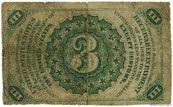 3 Cents VEREINIGTE STAATEN VON AMERIKA  1863 P.105 fS