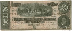 10 Dollars CONFEDERATE STATES OF AMERICA  1864 P.68 XF-