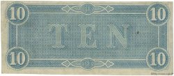 10 Dollars KONFÖDERIERTE STAATEN VON AMERIKA  1864 P.68 fVZ