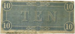 10 Dollars ESTADOS CONFEDERADOS DE AMÉRICA  1864 P.68 MBC