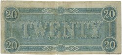 20 Dollars 美利堅聯盟國  1864 P.69 F+