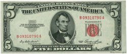 5 Dollars VEREINIGTE STAATEN VON AMERIKA  1953 P.381 VZ+