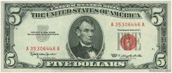 5 Dollars VEREINIGTE STAATEN VON AMERIKA  1963 P.383 VZ+