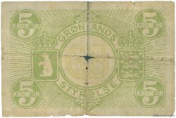 5 Kroner GREENLAND  1945 P.15b VG