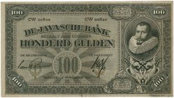 100 Gulden NIEDERLÄNDISCH-INDIEN  1925 P.073b SS