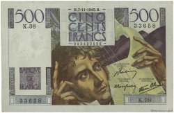 500 Francs CHATEAUBRIAND FRANKREICH  1945 F.34.03 fVZ