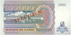 100000 Zaïres Spécimen ZAIRE  1992 P.41s FDC