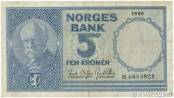 5 Kroner NORVÈGE  1960 P.30g SS