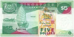 5 Dollars SINGAPORE  1989 P.19 UNC-