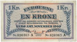 1 Krone FAROE ISLANDS  1940 P.09 VF