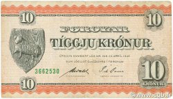 10 Kroner ISOLE FAROER  1954 P.14c MB