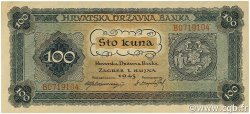 100 Kuna CROATIA  1943 P.11 UNC-