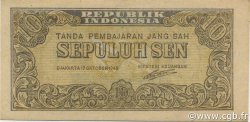 10 Sen INDONESIA  1945 P.015a UNC