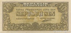 10 Sen INDONESIA  1945 P.015b UNC