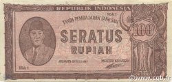 100 Rupiah INDONESIA  1947 P.029 F+