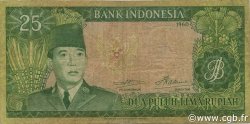 25 Rupiah INDONÉSIE  1960 P.084a TB+