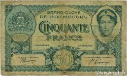 50 Francs LUXEMBOURG  1932 P.38a VG