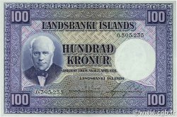 100 Kronur ICELAND  1946 P.35a AU
