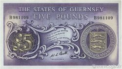 5 Pounds GUERNSEY  1969 P.46c BB to SPL
