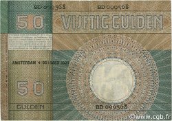 50 Gulden NETHERLANDS  1929 P.047 F+
