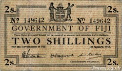 2 Shillings FIJI  1942 P.050a F+