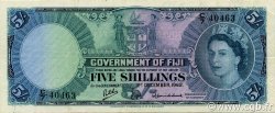 5 Shillings FIDSCHIINSELN  1962 P.051c fVZ