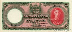 1 Pound FIJI  1951 P.040f XF - AU