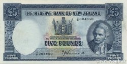 5 Pounds NEW ZEALAND  1955 P.160a AU