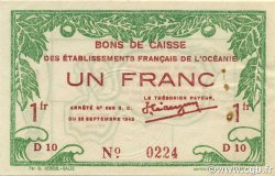 1 Franc OCEANIA  1943 P.11c q.SPL