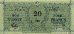 20 Francs NUEVAS HÉBRIDAS  1943 P.02 SC