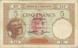 5 Francs NUOVE EBRIDI  1941 P.04b q.BB