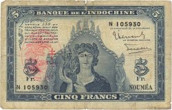 5 Francs NUEVAS HÉBRIDAS  1945 P.05 RC+