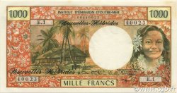 1000 Francs NUEVAS HÉBRIDAS  1970 P.20a