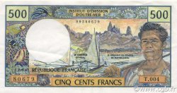 500 Francs POLYNESIA, FRENCH OVERSEAS TERRITORIES  1992 P.01a XF+