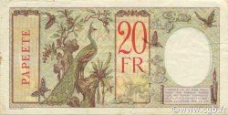 20 Francs TAHITI  1936 P.12c fVZ