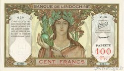 100 Francs Spécimen TAHITI  1952 P.14bs UNC