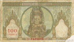 100 Francs TAHITI  1961 P.14d fS