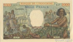 1000 Francs TAHITI  1957 P.15b q.FDC