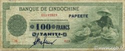 100 Francs TAHITI  1943 P.17b F