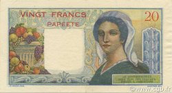 20 Francs TAHITI  1954 P.21b VZ