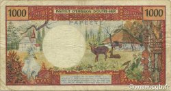 1000 Francs TAHITI  1971 P.27a F - VF
