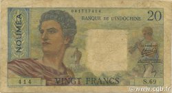 20 Francs NOUVELLE CALÉDONIE  1954 P.50b G