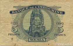 5 Francs NOUVELLE CALÉDONIE  1944 P.48 VF-