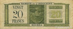 20 Francs NEW CALEDONIA  1944 P.49 VF