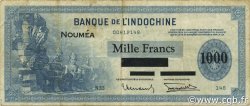 1000 Francs NOUVELLE CALÉDONIE  1943 P.45 VF