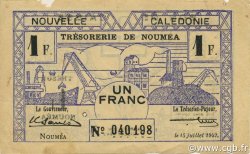 1 Franc NOUVELLE CALÉDONIE  1942 P.52 fVZ