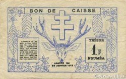 1 Franc NOUVELLE CALÉDONIE  1943 P.55b BB