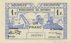 1 Franc NEW CALEDONIA  1943 P.55a AU