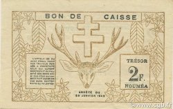 2 Francs NOUVELLE CALÉDONIE  1943 P.56a XF