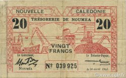 20 Francs NOUVELLE CALÉDONIE  1943 P.57a